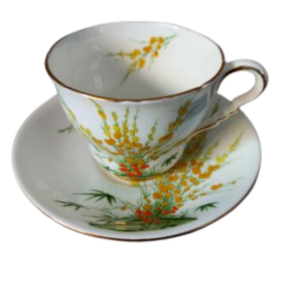 Royal Stafford England Rd No 787047 Broom Cup & Saucer